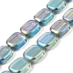 Transparent Electroplate Glass Bead Strands