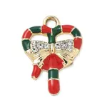 Christmas Themes Alloy Rhinestone Pendants