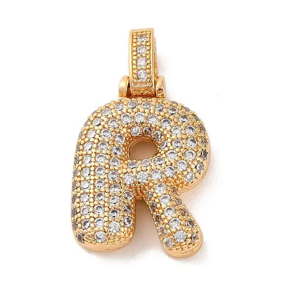 Brass Micro Pave Cubic Zirconia Pendants