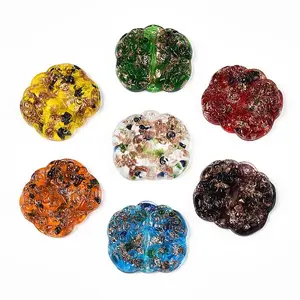 Handmade Gold Sand Lampwork Links Connectors