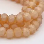 Full Rainbow Plated Faceted Rondelle Glass Beads Strands