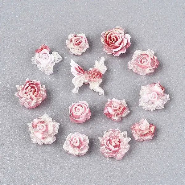Luminous Flower Resin Cabochons