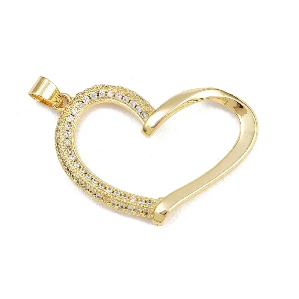 Brass Micro Pave Cubic Zirconia Pendants