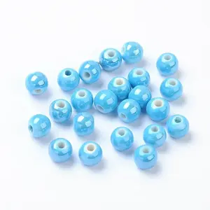 Glazed Porcelain Round Beads