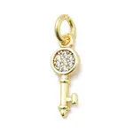 Brass Micro Pave Cubic Zirconia Charms