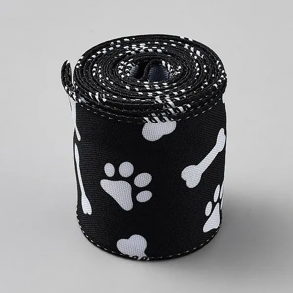 5M Cloth Paw Print Printed Ribbon