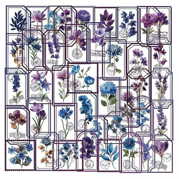 50Pcs Flower PET Stickers