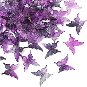 50Pcs Transparent Acrylic Beads