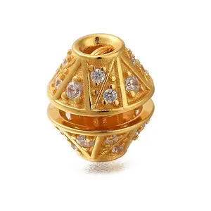 925 Sterling Silver Micro Pave Clear Cubic Zirconia Screw Clasps