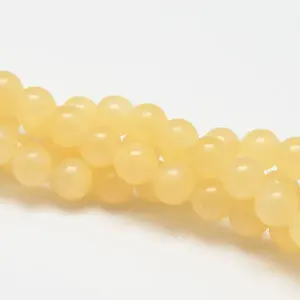 Natural Yellow Jade Bead Strands