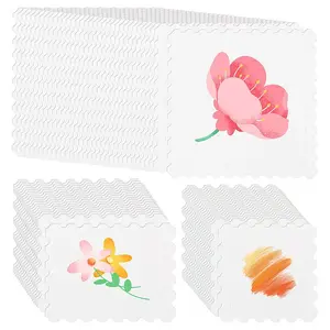 100Pcs 3 Styles Blank Watercolor Paper Blank Stamp