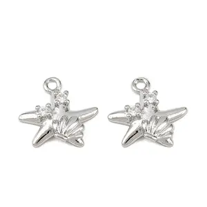 Brass Micro Pave Cubic Zirconia Pendants