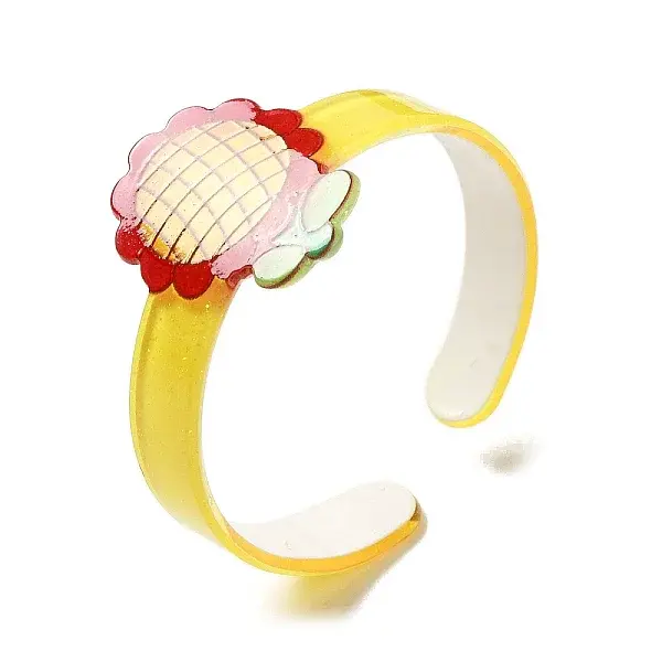 Flower Resin Cuff Bangle for Children
