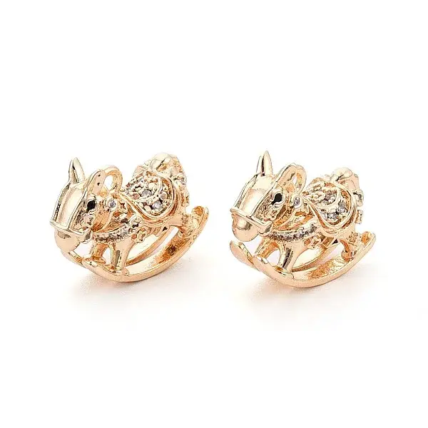 Brass Pave Clear Cubic Zirconia Pendants