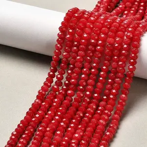 Dyed Natural Malaysia Jade Rondelle Beads Strands