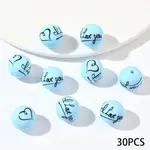 30Pcs Silicone Beads