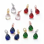 Brass Micro Pave Cubic Zirconia Pendants