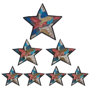 Star Sew on PVC Sequins Patches