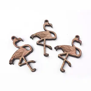 Undyed Wooden Sewing Big Pendants
