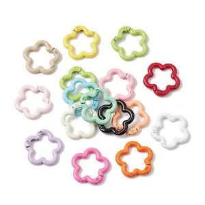 Spray Painted Alloy Spring Gate Rings