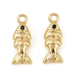 Ocean Theme Brass Micro Pave Cubic Zirconia Charms