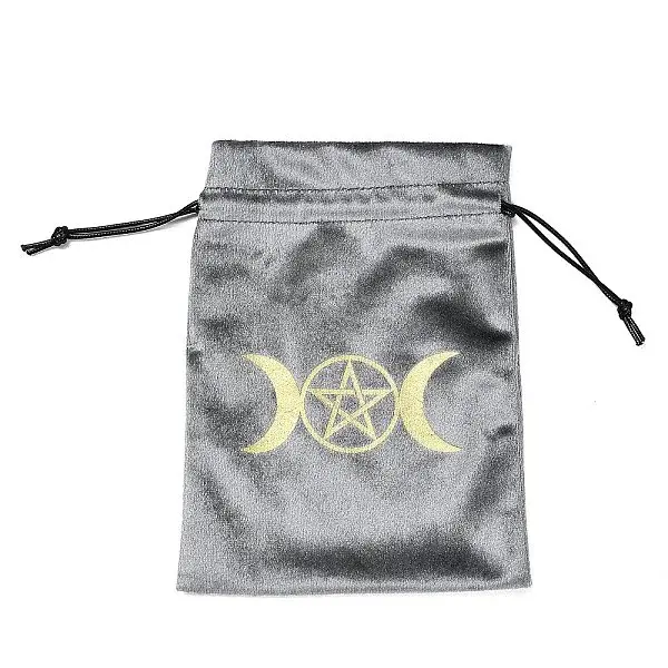 Gold Stamping Velvet Gift Storage Drawstring Bags