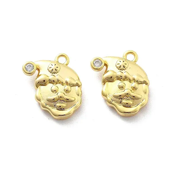Brass Micro Pave Cubic Zirconia Pendants