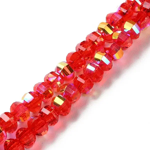 Transparent Electroplate Glass Beads Strands