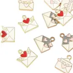 12Pcs 3 Styles Alloy Enamel Pendants
