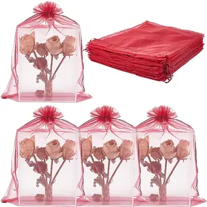 30pcs Large Organza Pouches Portable Shoes Bag Travel Storage Drawstring Bags