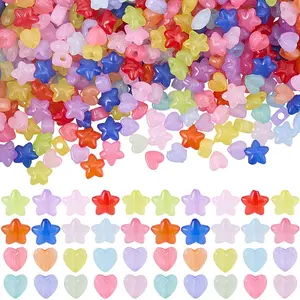 1000Pcs 20 Colorss Transparent Acrylic Beads