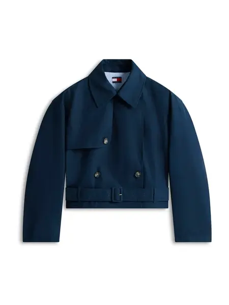 Tommy Jeans Prechodný kabát  námornícka modrá