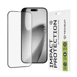 Techsuit 111D Tvrzené sklo, iPhone 17, černé