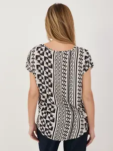 Vzorovaná modrá halenka SUBLEVEL