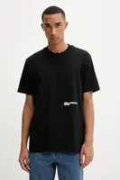 Bavlněné tričko Karl Lagerfeld Jeans pánské, černá barva, s potiskem, A4M17024