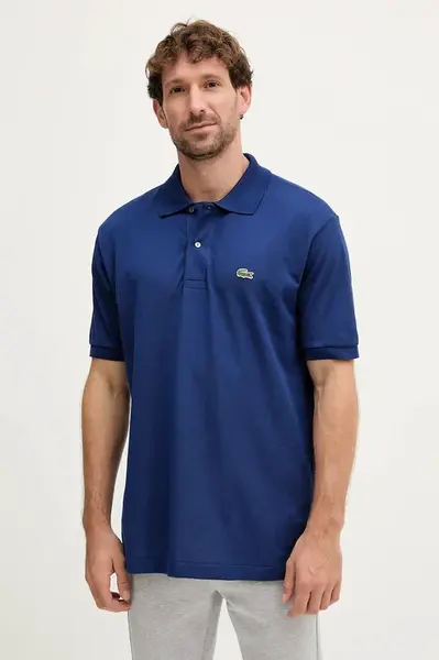 Bavlněné polo tričko Lacoste zelená barva