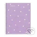 Květiny A5 poznámkový blok 90 g - fialový