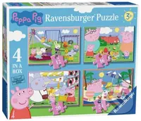 Prasátko Peppa 4v1 - puzzle z kategorie 15 - 60 dílků