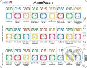 MemoPuzzle: Spoznávanie hodín Pexeso puzzle GP5 - puzzle z kategorie Naučné puzzle