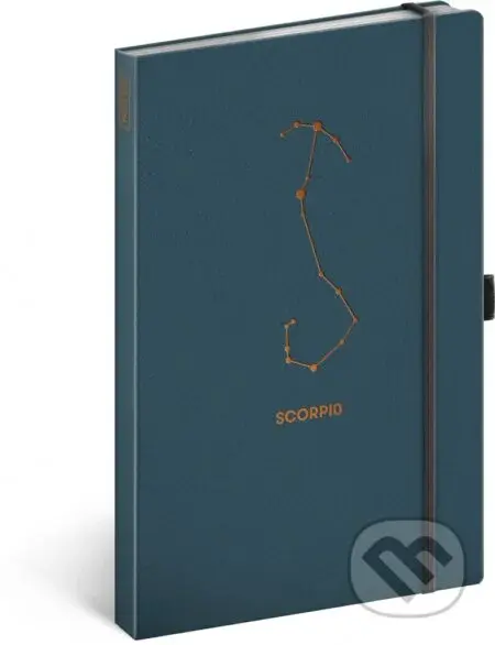 Notes Zvěrokruh - Scorpio (Štír) (linkovaný s gumičkou na uzavření)