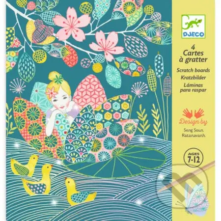 Vyškrabovacie obrázky: Jazero s dúhovým leskom