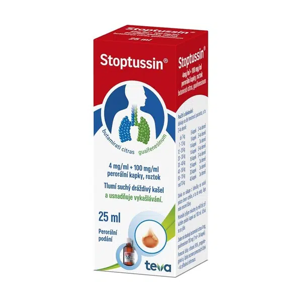 Stoptussin 4mg/ml+100mg/ml kapky  1x25ml