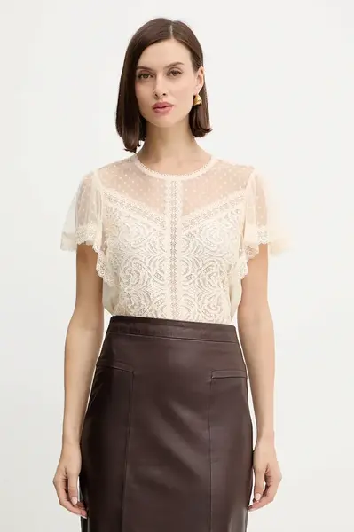 Halenka Morgan dámská, béžová barva, hladká, DASHKA