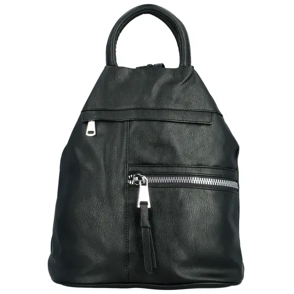 Módní dámský koženkový batůžek Lam Lady, černý
