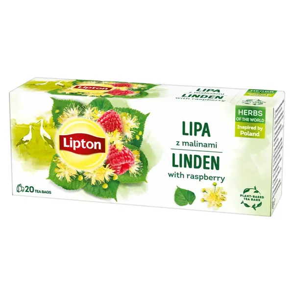 Lipton Linden & Raspberry porcovaný čaj 20x1,7 g
