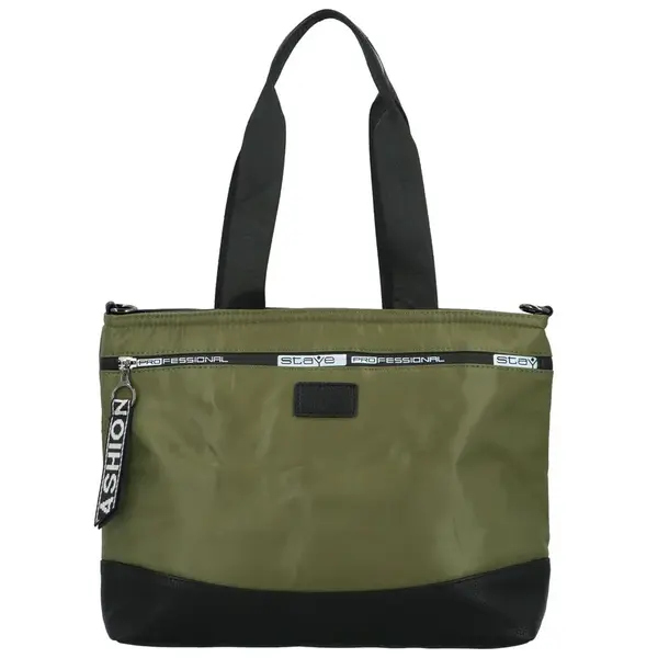 Trendy dámská nylonová kabelka na rameno Jordana, zelená