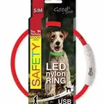 Obojek Dog Fantasy světelný USB červený 45cm 1ks