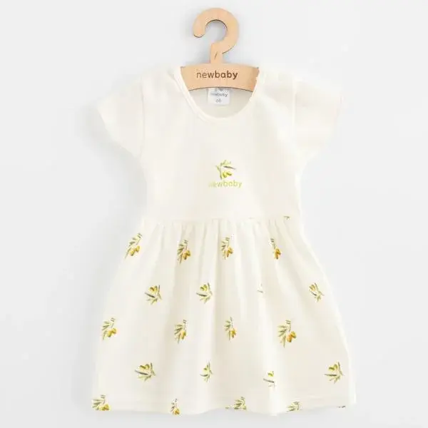Dojčenské šaty z organickej bavlny s krátkym rukávom New Baby Olivy 80 (9-12m)