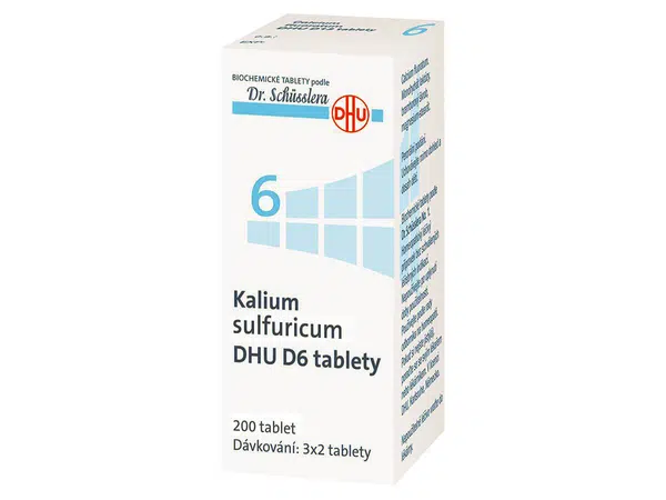 Kalium Sulfuricum DHU D6(D12) 200 neobalených tablet