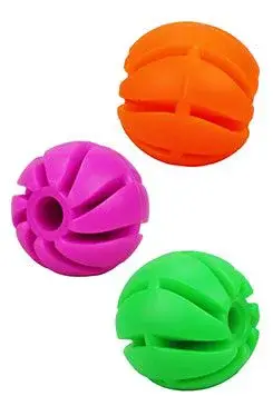 Hračka pes míč se spirálou plovací vanilkový 4cm SP